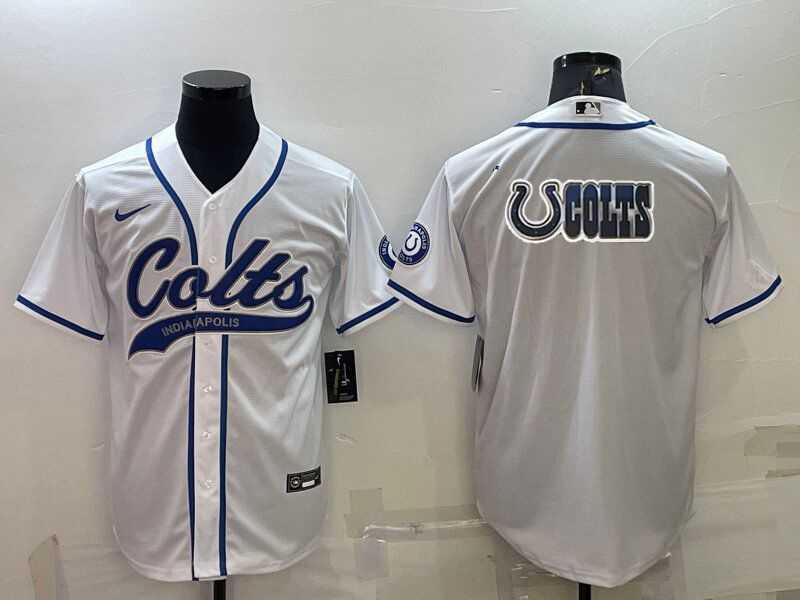 Men's Indianapolis Colts White Team Big Logo With Patch Cool Base Stitched Baseball Jersey,We sell and wholesale Men's Indianapolis Colts White Team Big Logo With Patch Cool Base Stitched Baseball Jersey on line form chian!